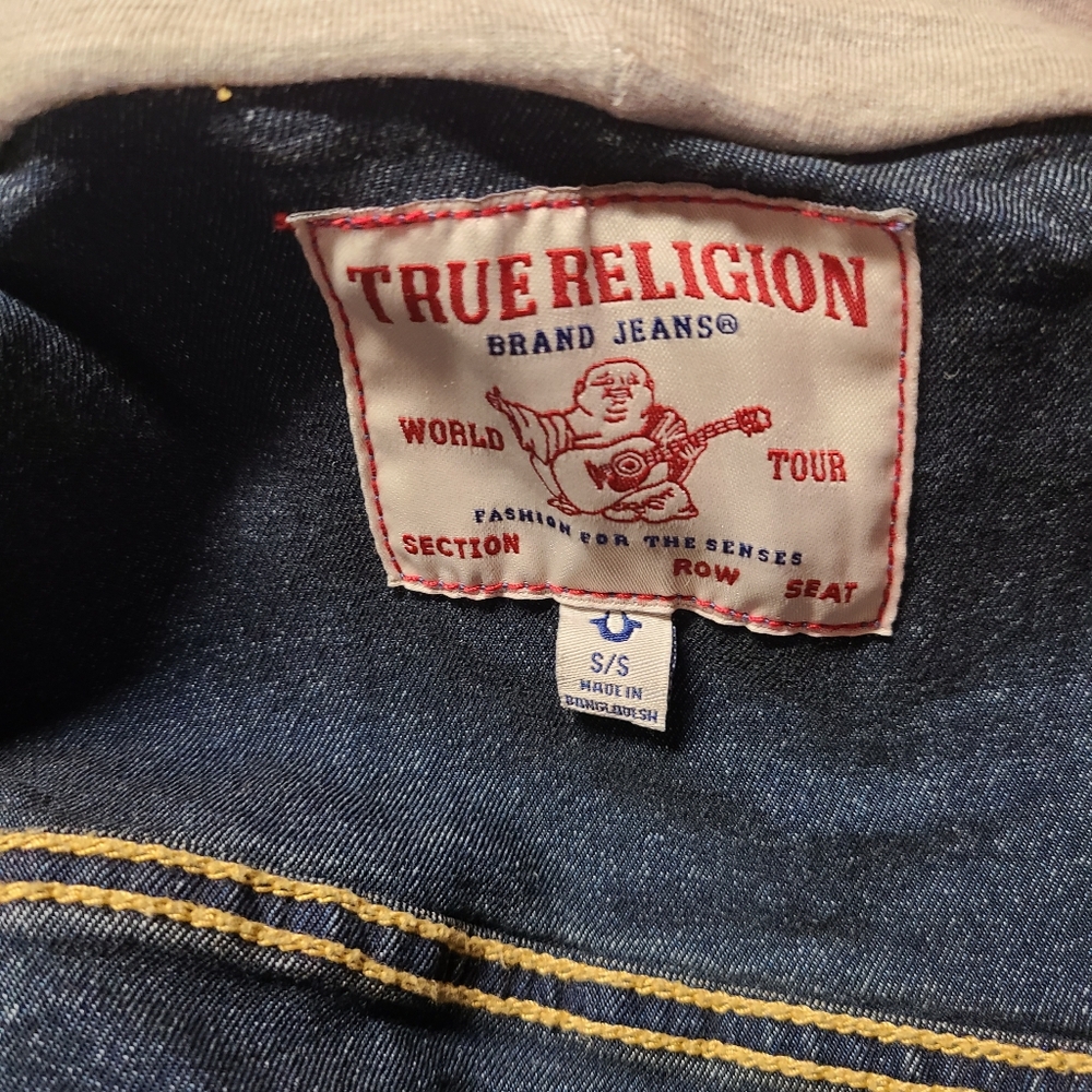 TRUE RELIGION HOODED DENIUM JACKET - Picture 11 of 11